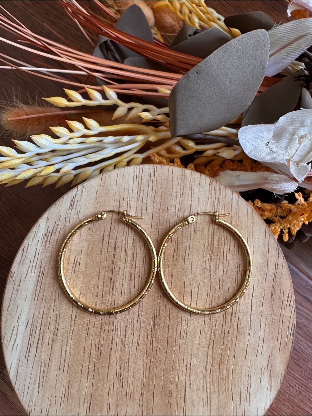 Gold Hoop Earrings 14k gold plated